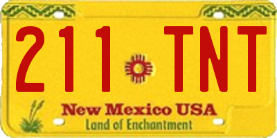 NM license plate 211TNT