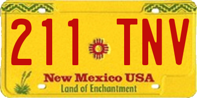 NM license plate 211TNV