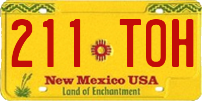 NM license plate 211TOH