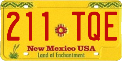 NM license plate 211TQE