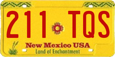 NM license plate 211TQS