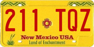 NM license plate 211TQZ