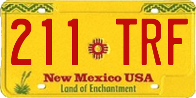 NM license plate 211TRF