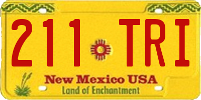 NM license plate 211TRI