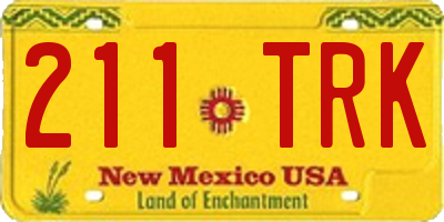 NM license plate 211TRK