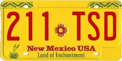 NM license plate 211TSD