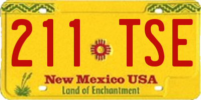 NM license plate 211TSE
