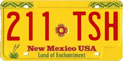 NM license plate 211TSH