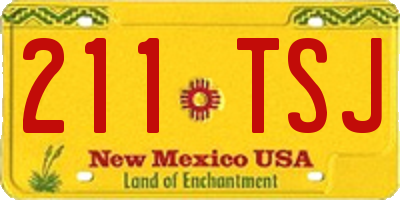 NM license plate 211TSJ