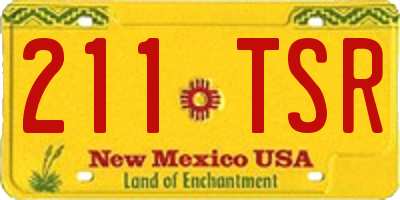 NM license plate 211TSR