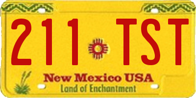 NM license plate 211TST