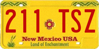 NM license plate 211TSZ