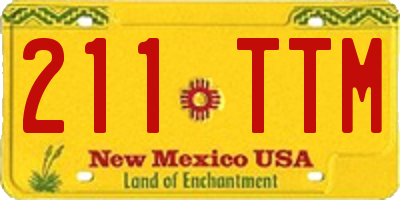 NM license plate 211TTM