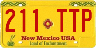 NM license plate 211TTP