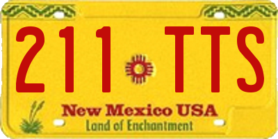 NM license plate 211TTS