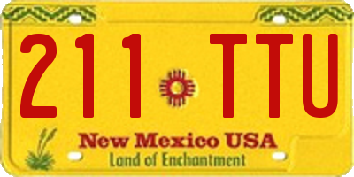 NM license plate 211TTU