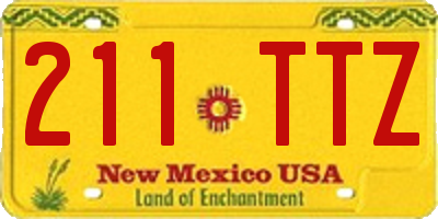 NM license plate 211TTZ