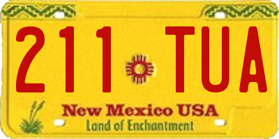 NM license plate 211TUA