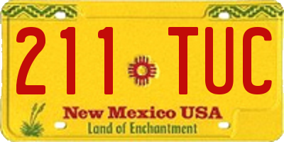 NM license plate 211TUC