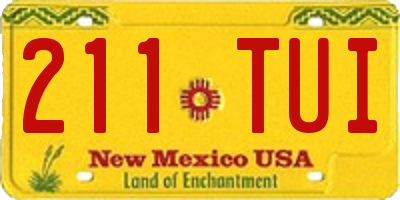 NM license plate 211TUI