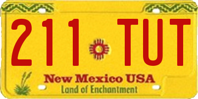 NM license plate 211TUT