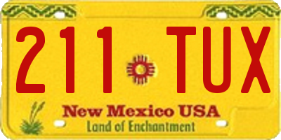 NM license plate 211TUX