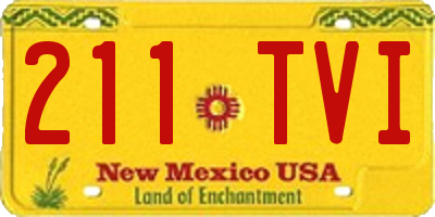 NM license plate 211TVI