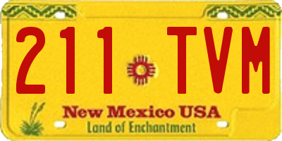 NM license plate 211TVM