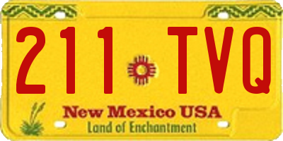 NM license plate 211TVQ