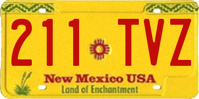 NM license plate 211TVZ