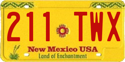 NM license plate 211TWX