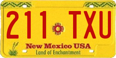 NM license plate 211TXU