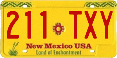 NM license plate 211TXY
