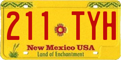 NM license plate 211TYH
