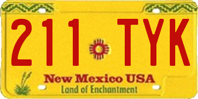 NM license plate 211TYK