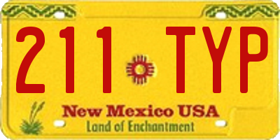 NM license plate 211TYP