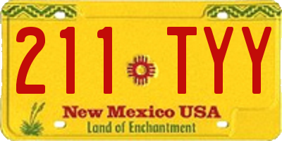 NM license plate 211TYY