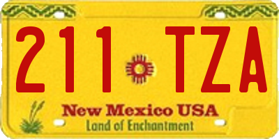 NM license plate 211TZA