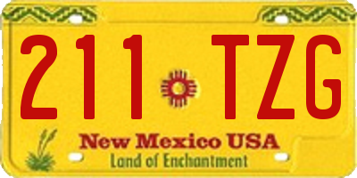 NM license plate 211TZG