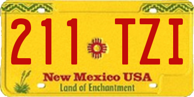 NM license plate 211TZI