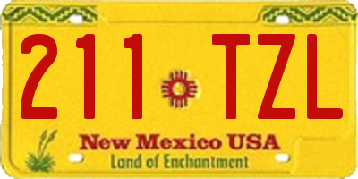 NM license plate 211TZL