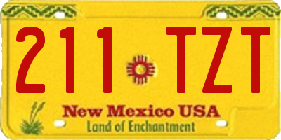 NM license plate 211TZT