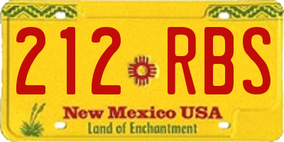 NM license plate 212RBS