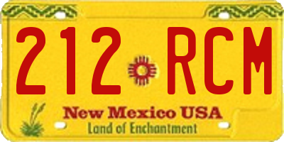 NM license plate 212RCM
