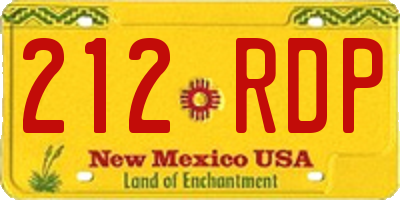 NM license plate 212RDP