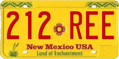 NM license plate 212REE