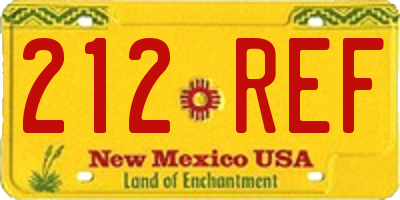 NM license plate 212REF