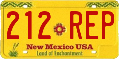 NM license plate 212REP