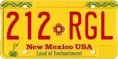 NM license plate 212RGL