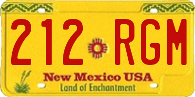 NM license plate 212RGM